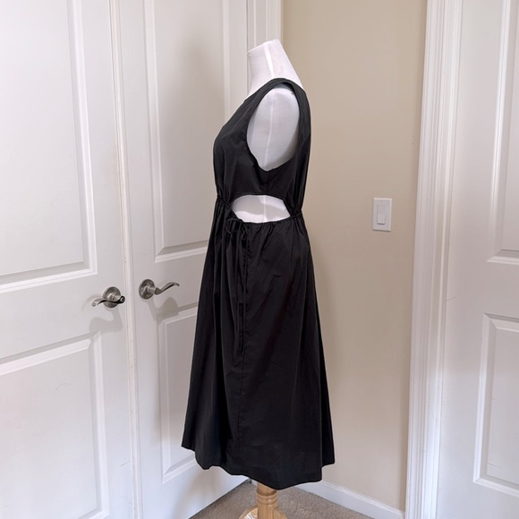 Rails Yvette Sleeveless Cut Out Organic Cotton Midi Black Wash Dress Size XL - Picture 6 of 9
